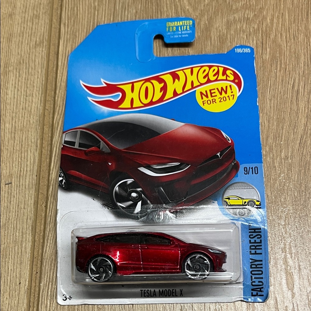 Hot Wheels Tesla Model X - Shiny Red Die-Cast Car